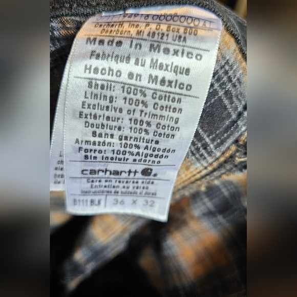 Carhartt Men's Lined Pants 36x32 - Picture 5 of 6